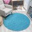 Alfombra Redonda Turquesa