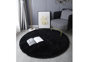 Alfombra Redonda Negra