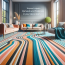 Alfombras a rayas: Dinamismo y frescura en tu decoración