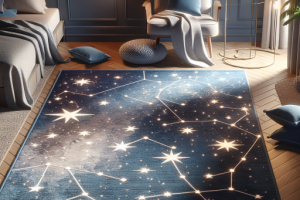 Alfombras con diseño de constelaciones: Observa las estrellas desde tu suelo