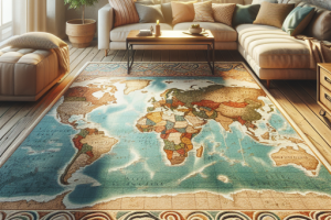 Alfombras con diseño de mapas: Explora el mundo desde tu hogar
